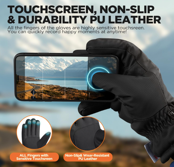 ArcticGrip Touchscreen Waterproof Winter Warmth Gloves