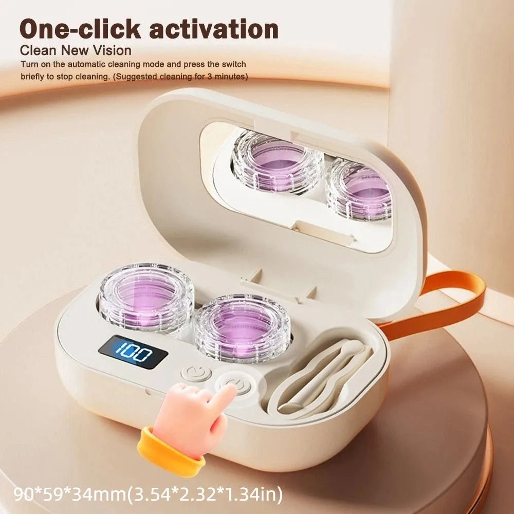Blue Light Ultrasonic Contact Lens Cleaner Pro Plus