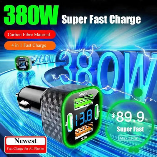 Quadruple-Dual Universal Car Charger