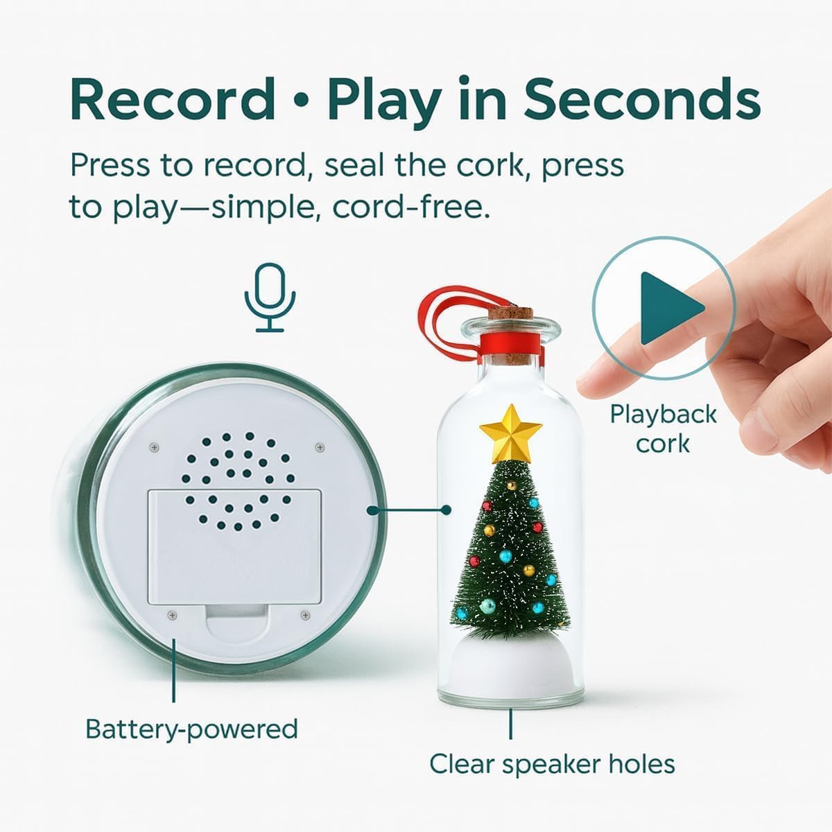 Christmas Voice Wish Bottle