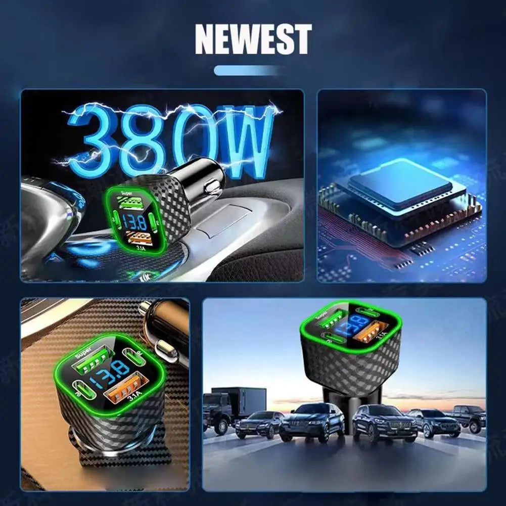 Quadruple-Dual Universal Car Charger