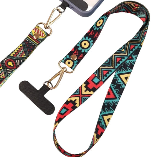 Retro Totem Phone Lanyard For Key Chains & Mobile Electronics.
